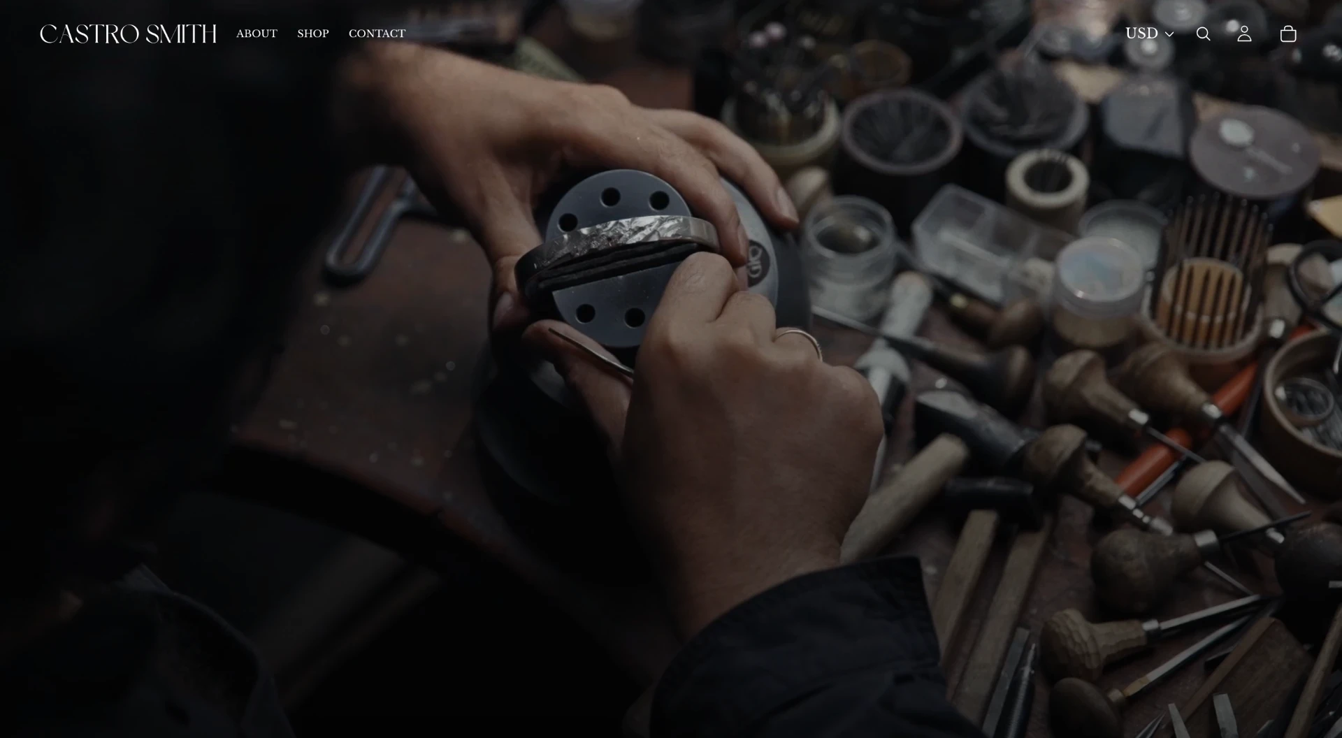 Screenshot of the castrosmith.com homepage, captured September 2026.