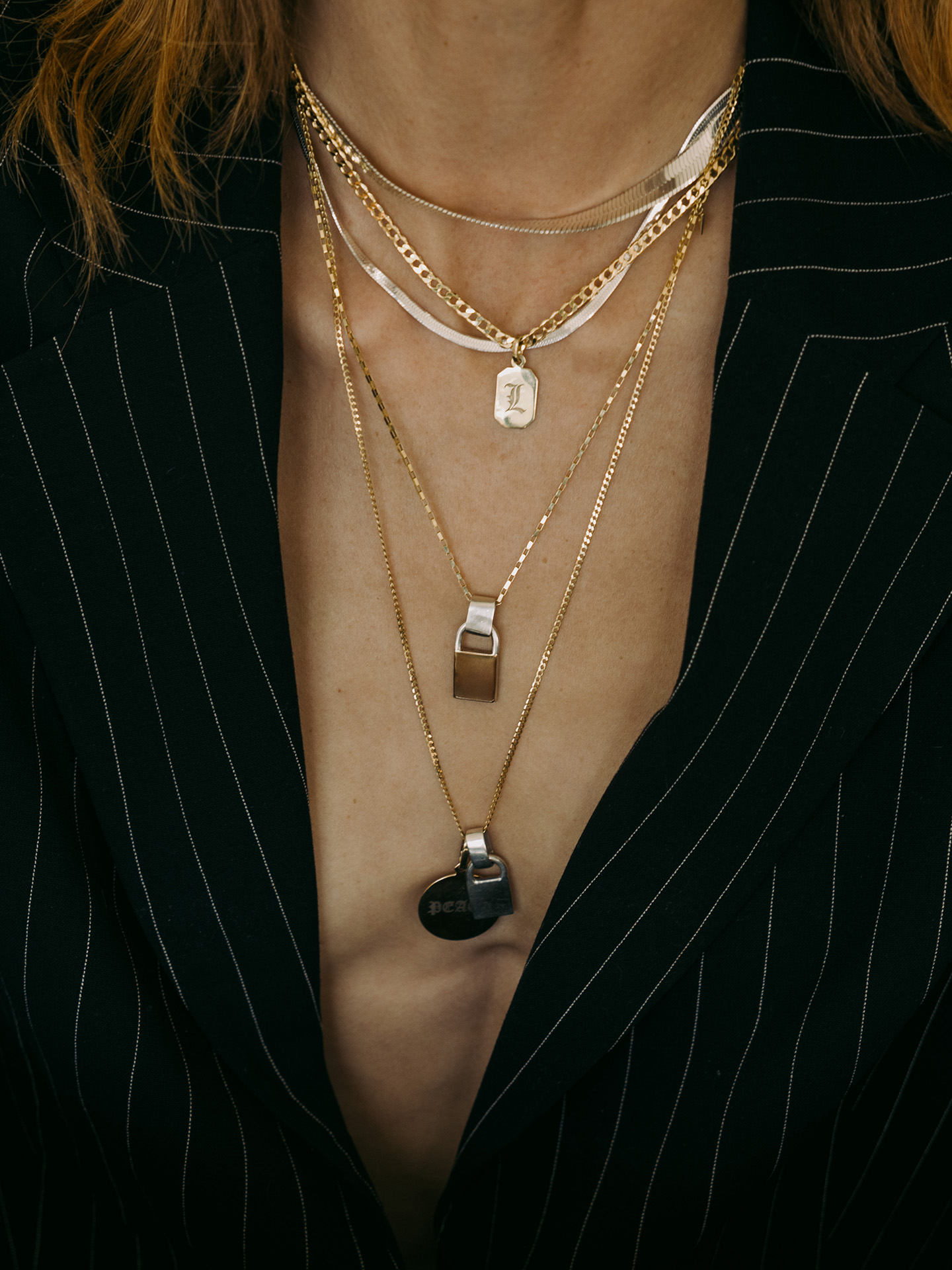 Loren Stewart jewelry worn by model Emily Labowe, photographed by Amanda Hockett